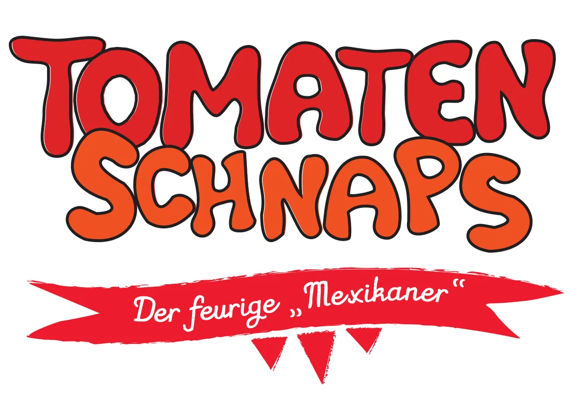 Tomatenschnaps „Mexikaner“ Logo mit Fahne